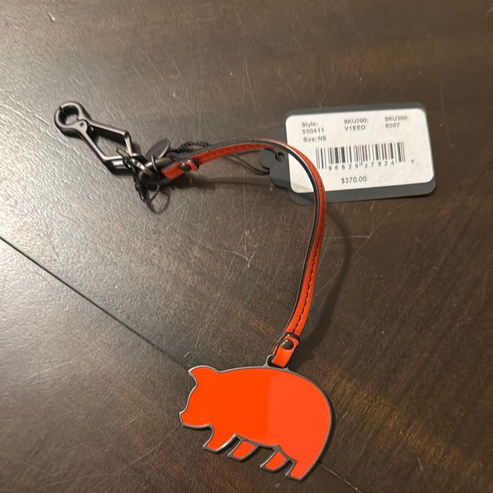 Bottega Veneta Orange Pig Bag Charm